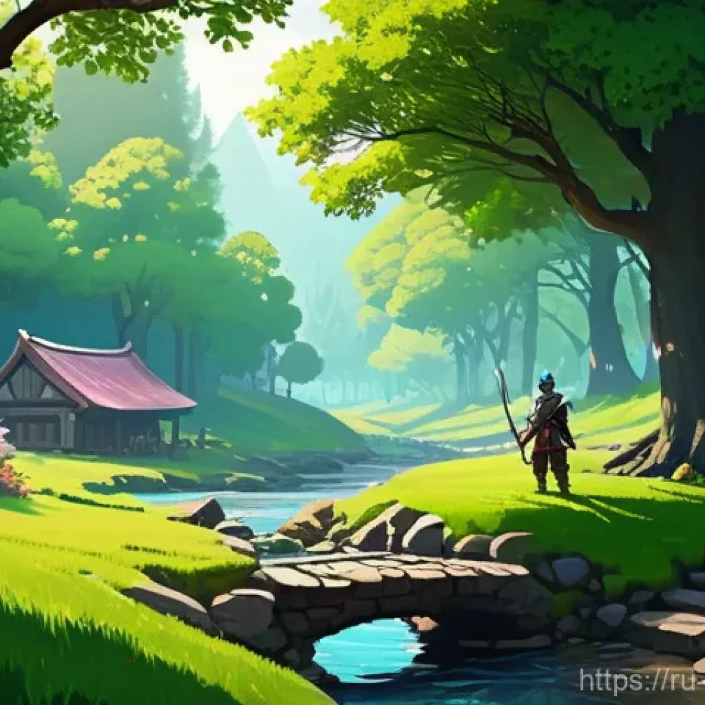 바람의 나라 클래식 - **Prompt:** A cozy, nostalgic scene depicting a person (wearing casual, comfortable clothes, fully c...