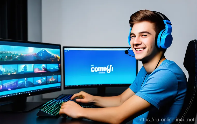 게임 스트리밍 플랫폼 비교 - **Prompt 1: "Vibrant Gaming Community Stream"** A lively, medium-shot image of a male streamer i...