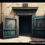 Home 22 카운터 스트라이크 1 6 명소 - A highly detailed tactical scene inside the iconic "Double Doors" area of the de_dust2 map from Coun...